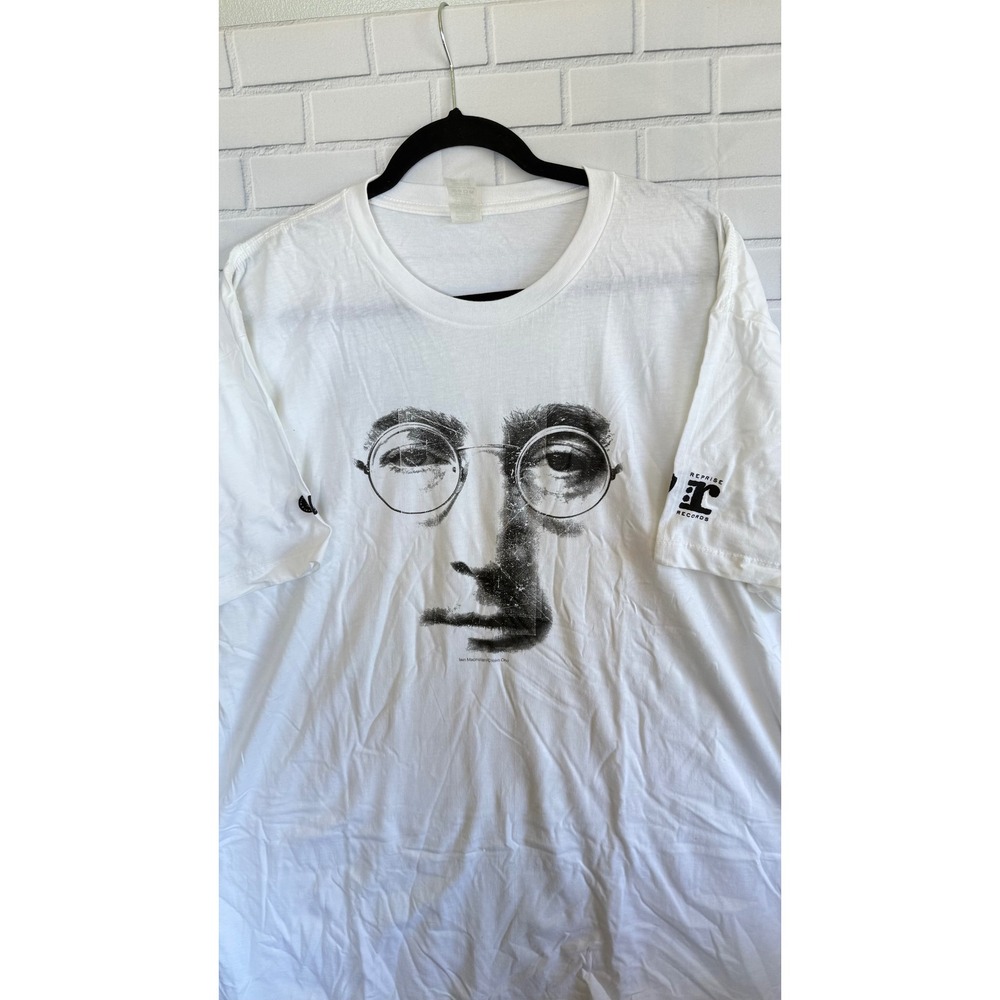 John Lennon Instant Karma Save Darfur Reprise Records White Graphic T-Shirt 2XL